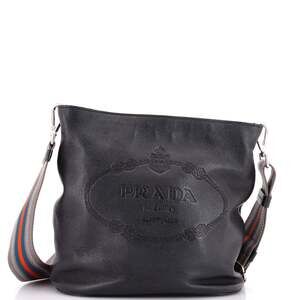 Prada Logo Bucket Messenger Bag Vitello #249793P86B